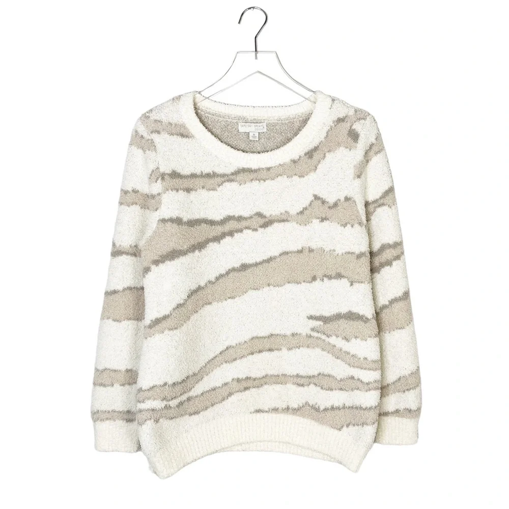 Barefoot Dreams CozyChic Seaside Zebra Pullover Top